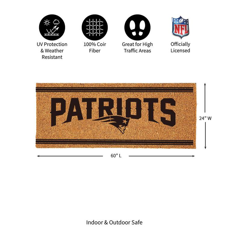 New England Patriots Monochrome Indoor/Outdoor Coir Door Mat