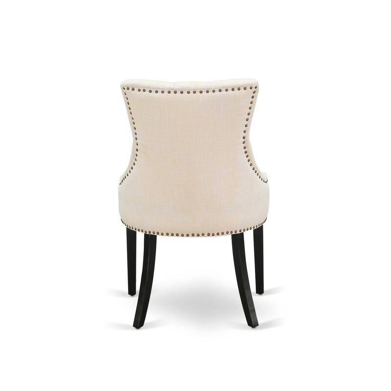 East West Furniture 5 Piece Dinette Set for 4 Includes a Kitchen Table and 4 Linen Fabric Dining Chairs,(Finish Options)