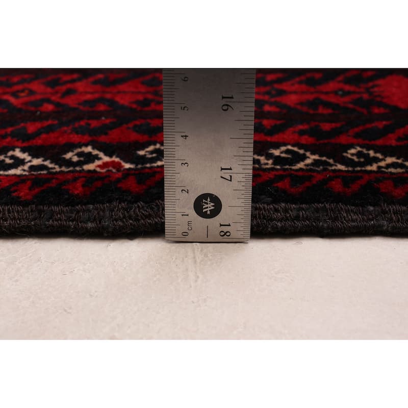 ECARPETGALLERY Hand-knotted Royal Baluch Red Wool Rug - 3'5 x 6'0