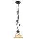 preview thumbnail 1 of 7, Vine Black Rustic Mini Pendant Ceiling Light - 7.5-in W x 22-in H x 7.5-in D Oil Shale - 7.5-in W x 22-in H x 7.5-in D