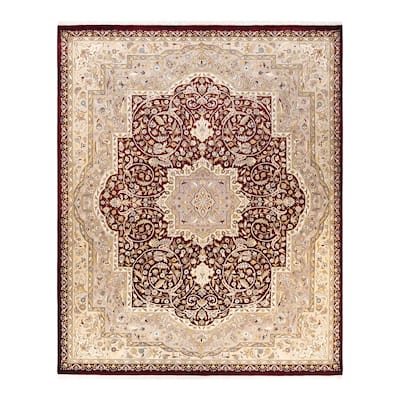 Overton Hand Knotted Wool Vintage Inspired Traditional Mogul Red Area Rug - 9 x 12