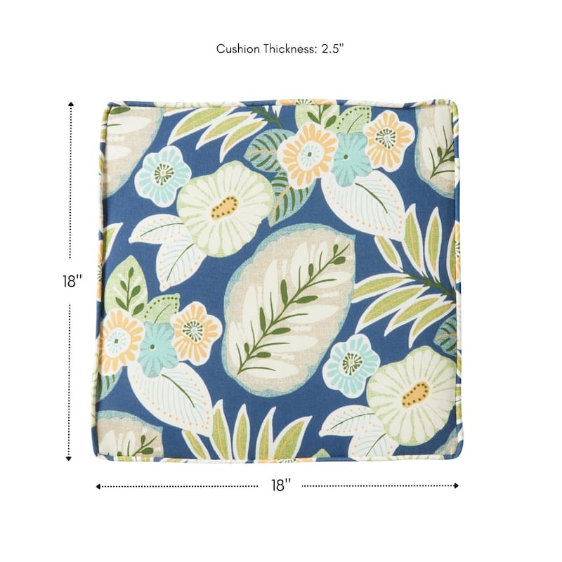 Greendale Home Fashions 18" Square Outdoor Chair Pad (Set of 2)