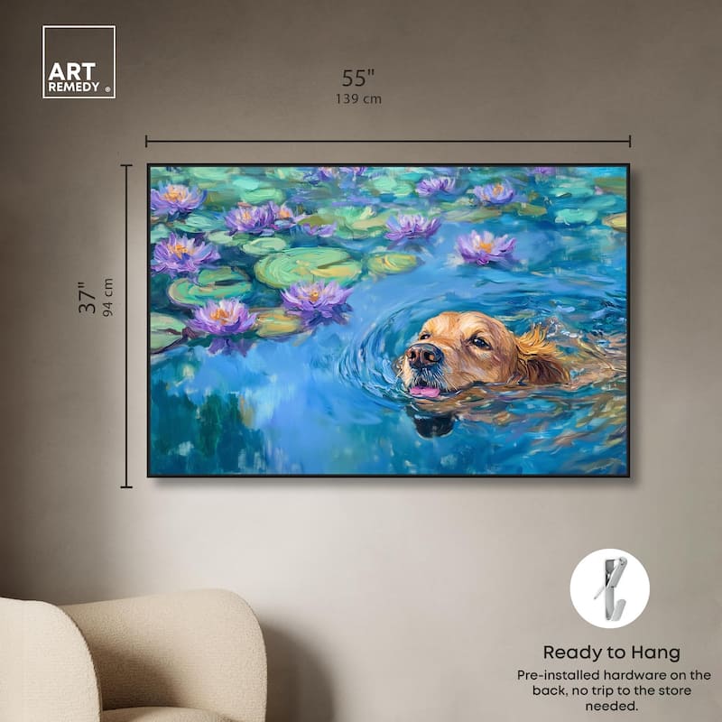 Watery Wag II Canvas by Art Remedy