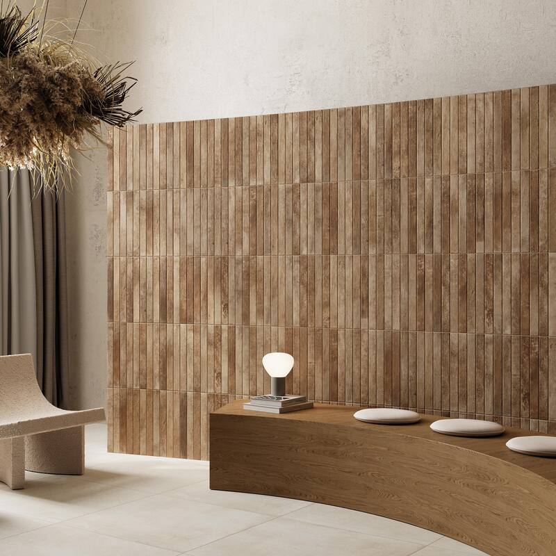 Merola Tile Sedona Sunset 1-7/8" x 17-3/4" Porcelain Floor and Wall Tile