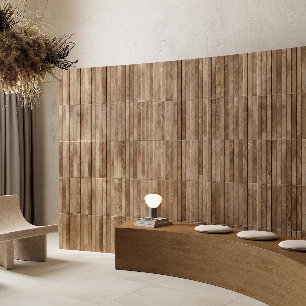 Merola Tile Sedona Sunset 1-7/8" x 17-3/4" Porcelain Floor and Wall Tile