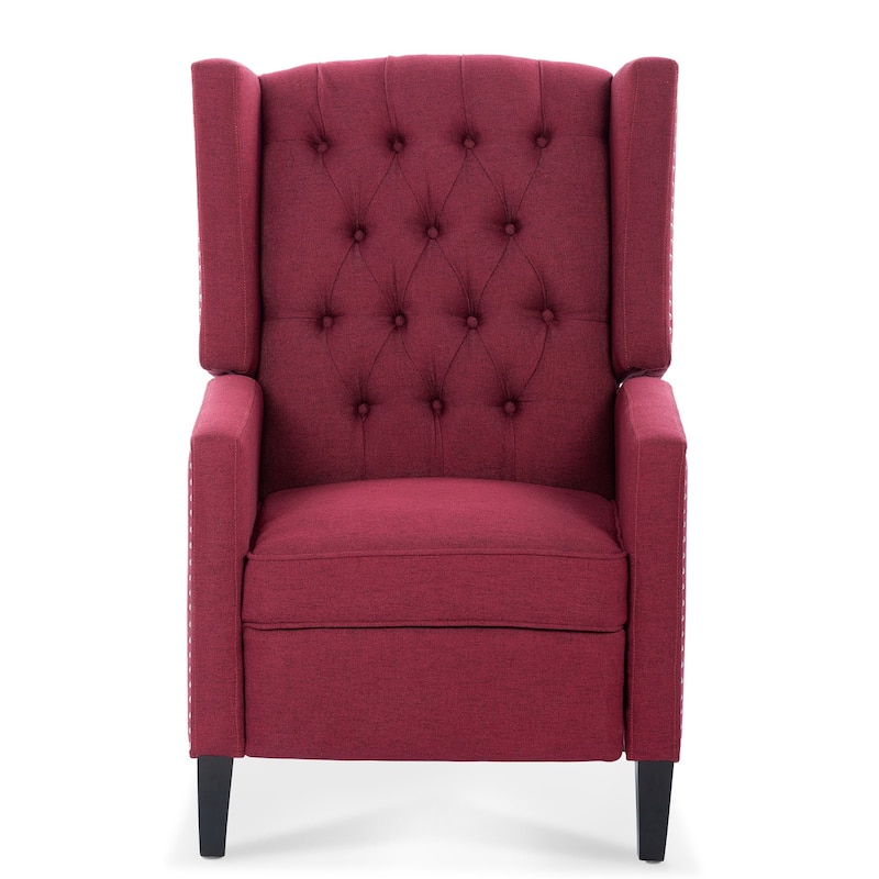 27" Wide Tufted Fabric Wingback Chair