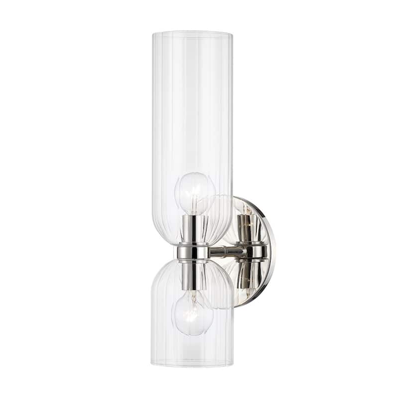 Hudson Valley Lighting Sayville 2 Light 16" Tall Wall Sconce - Polished Nickel