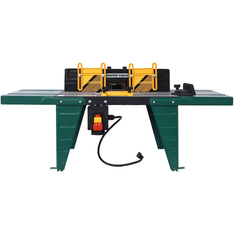 Electric Benchtop Router Table Wood Working Tool, green