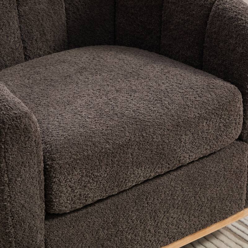 32.3" W Modern Swivel Accent Chair,Chenille Single Sofa Seating