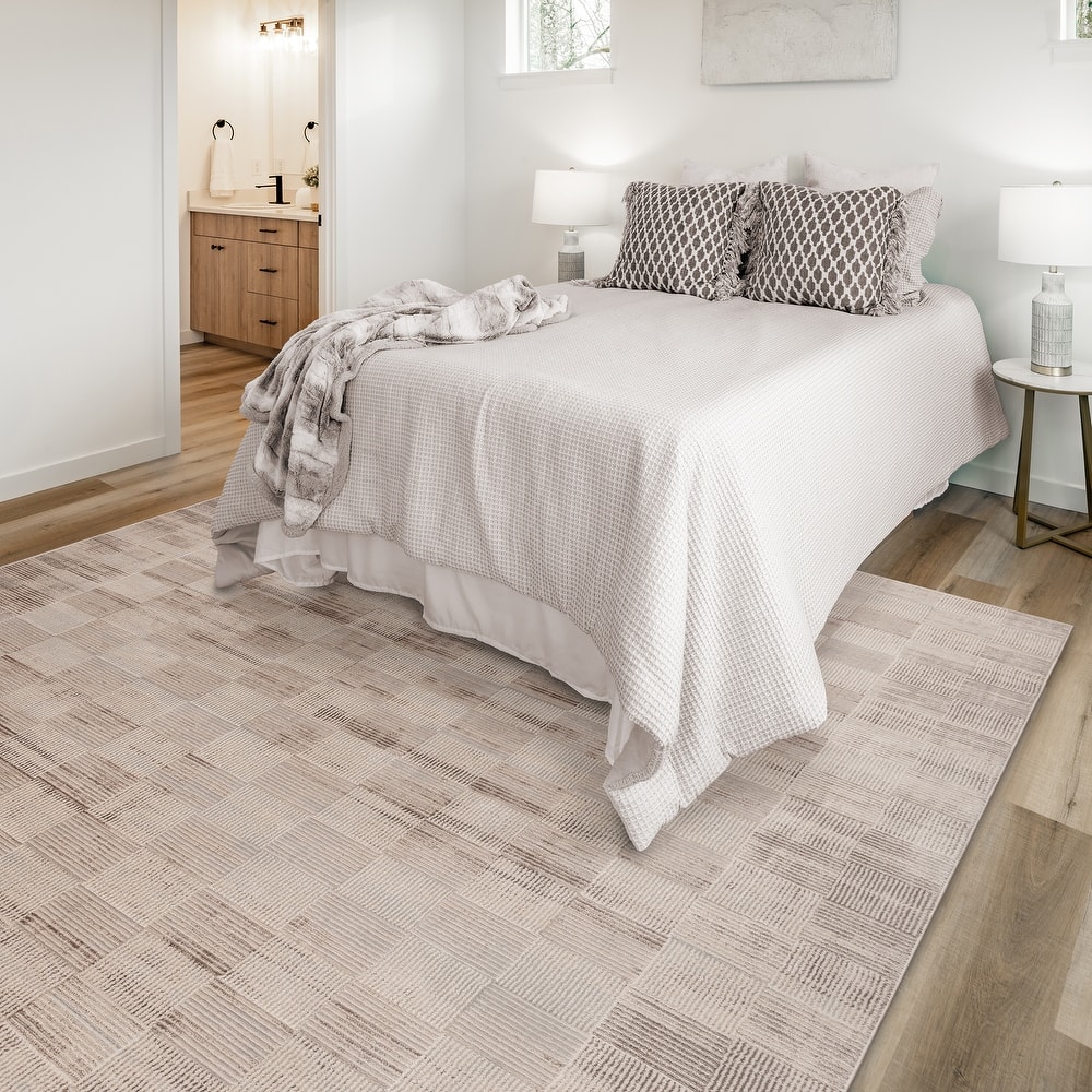 Gertmenian Flora Transitional Casual Modern Soft High-Low Polypropylene Polyester Indoor Area Rug Collection