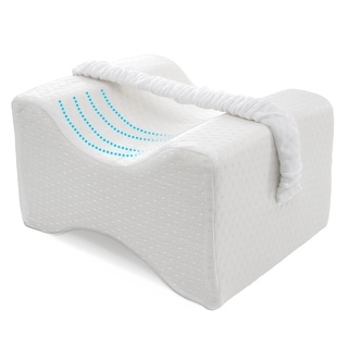 Orthopedic Memory Foam Knee Pillow w/ Leg Strap Ergonomic Leg