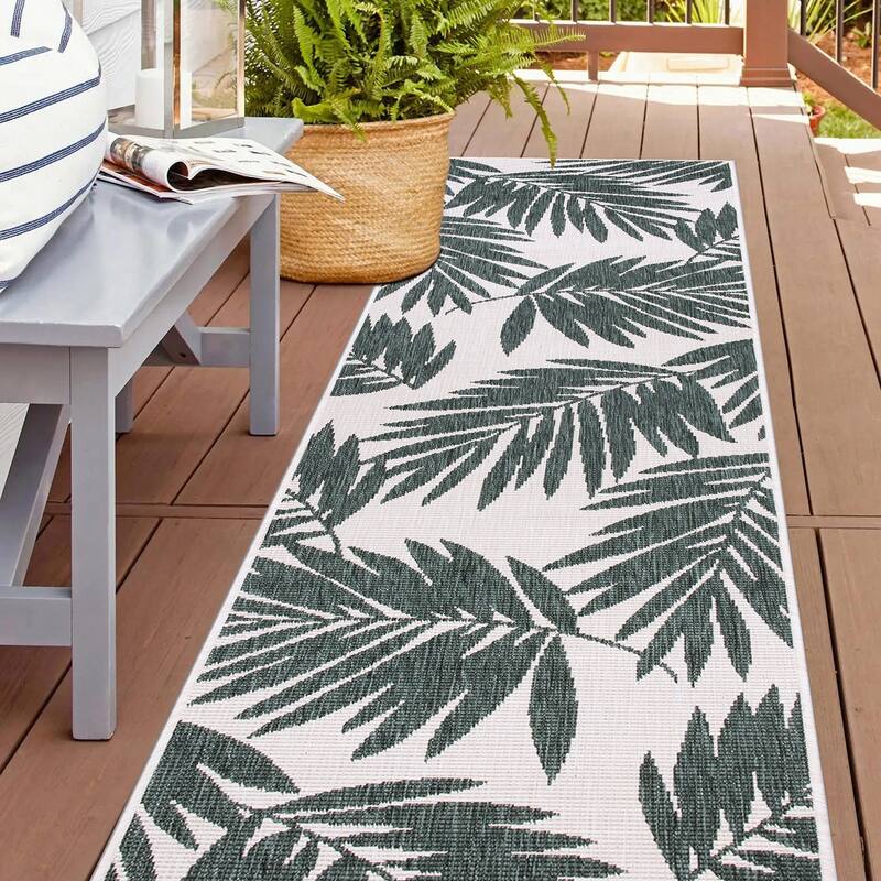 World Rug Gallery Floral Nature Inspired Indoor/Outdoor Area Rug