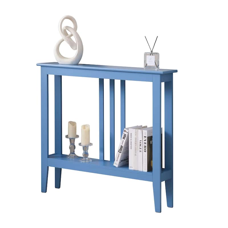 Balfour Collection Wood Modern Console Table with Shelves 36"