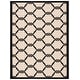 preview thumbnail 105 of 104, SAFAVIEH Courtyard Charleen Indoor/ Outdoor Waterproof Patio Backyard Rug 4' x 5'7" - Beige/Black