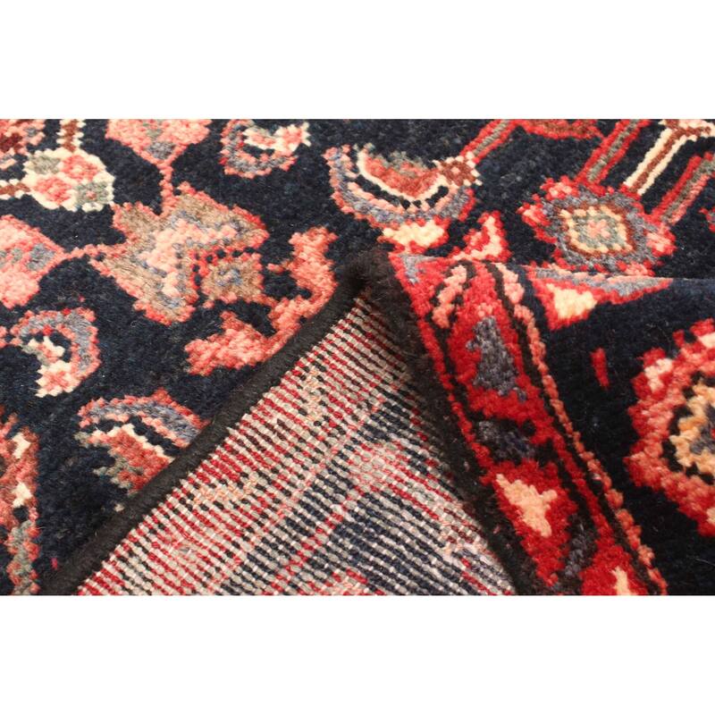 ECARPETGALLERY Hand-knotted Andelz Dark Navy Wool Rug - 2'9 x 9'0