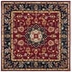 preview thumbnail 20 of 36, Safavieh Handmade Classic Vernice Traditional Oriental Wool Rug 6' Square - Burgundy/Navy - Square