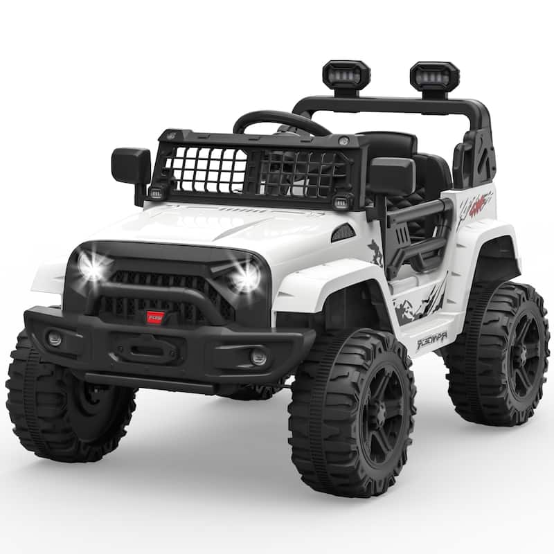 Ride on Truck Car 12V Kids Electric Vehicles - White