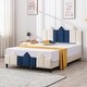 preview thumbnail 8 of 9, Mixoy Kids Bed Frames,Upholstered Platform Bed Frame for Children with Headboard,Toddler Bed For Teens
