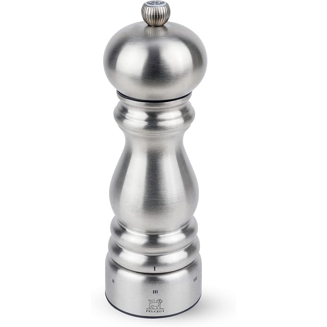 Peugeot Paris Chef u'Select Zirlion Salt Mill, Stainless Steel, 7 inch, Adjustable Grind