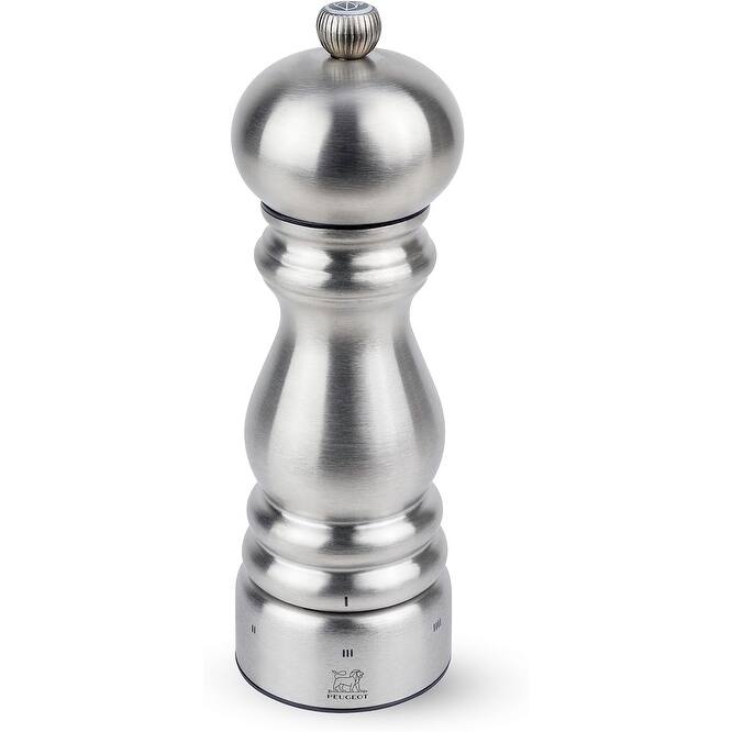 Peugeot Paris Chef u'Select Zirlion Salt Mill, Stainless Steel, 7 inch, Adjustable Grind - Silver - 1 Piece