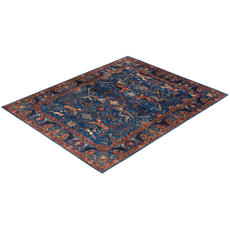 Serapi One-of-a-Kind Hand-Knotted Area Rug - Blue, 8' 1" x 10' 1" - 8' 1" x 10' 1"