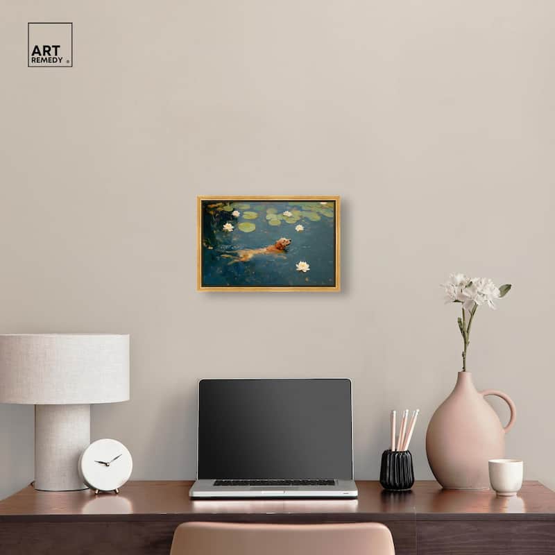 Pond Pup I Canvas by Art Remedy