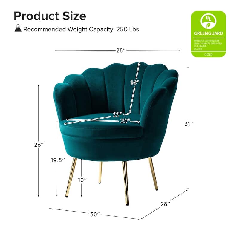 Xabier Cute Modern Upholstered Barrel Chair Accent Chair with Tufted Back by HULALA HOME