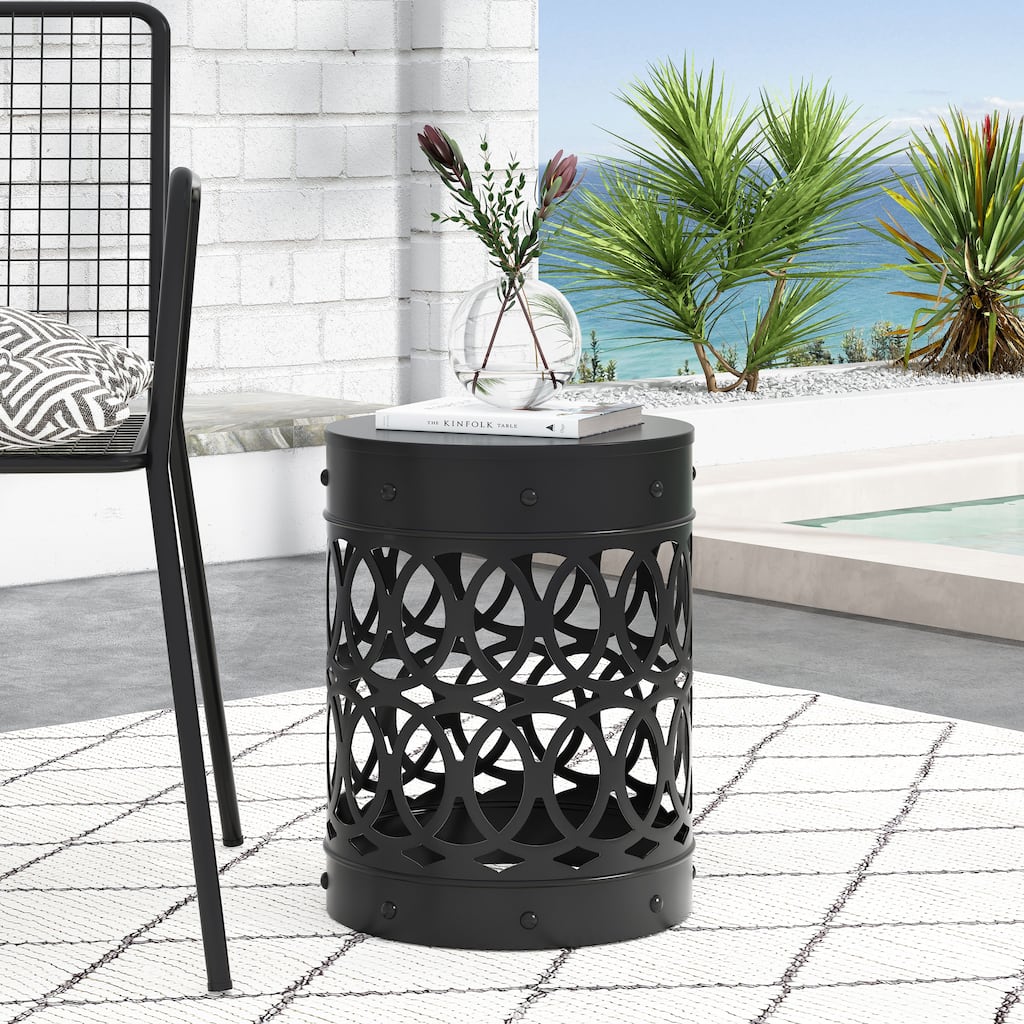Outdoor Metal end table -Large
