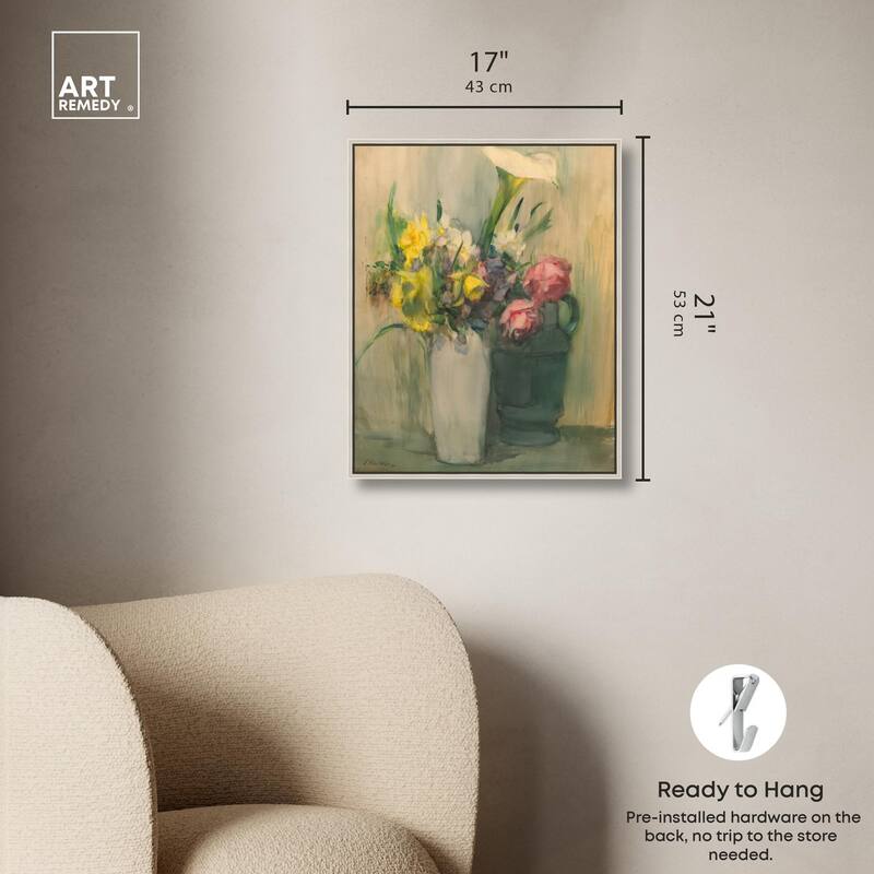 Flowers by Julian Alden Weir Canvas by Art Remedy