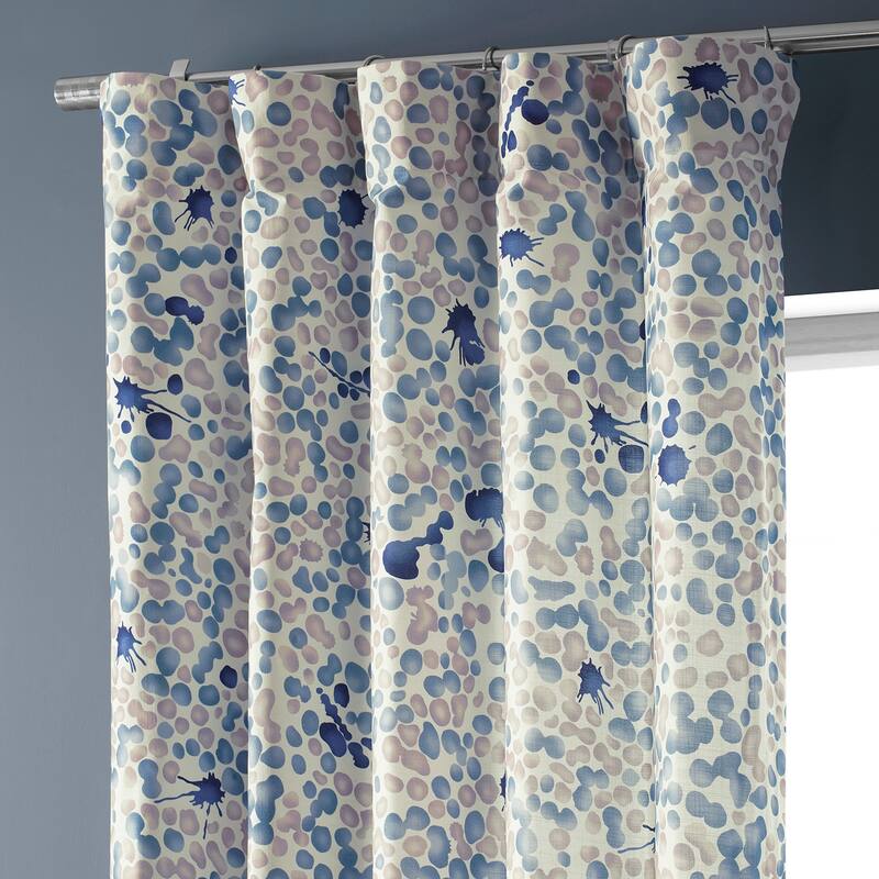 Exclusive Fabrics Textured Cotton Printed Curtains for Bedroom and Living room (1 Panel)
