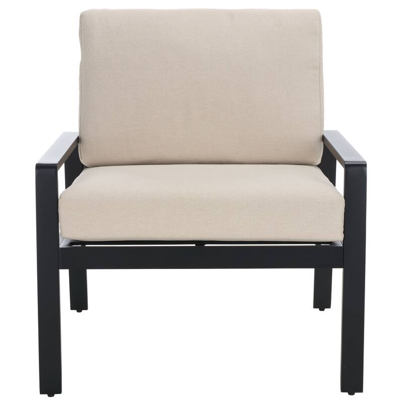 SAFAVIEH Couture Outdoor Patio Furniture Guam Aluminum Chair - 29"W x 29"D x 28"H