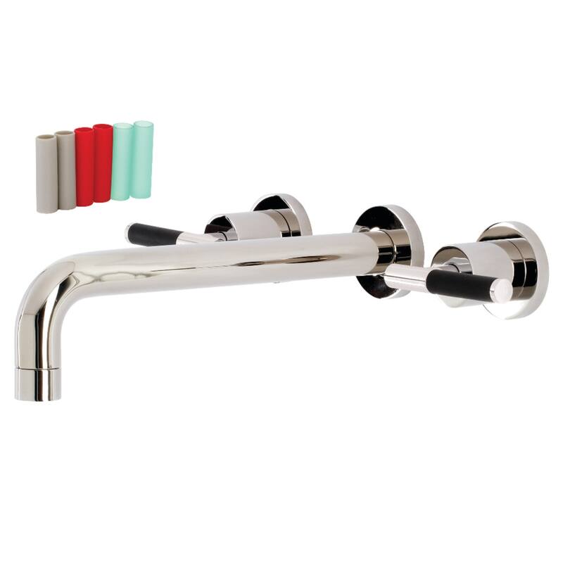 Kaiser Two-Handle Wall Mount Tub Faucet in Polished Brass
