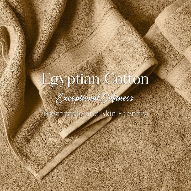 Blue Nile Mills Luxury 2-Piece Egyptian Cotton Bath Sheet Set, Thick Absorbent Oversized Bathroom Towels