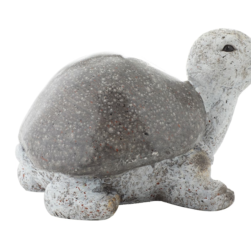 White Polystone Indoor Outdoor Turtle Decorative Garden Sculpture