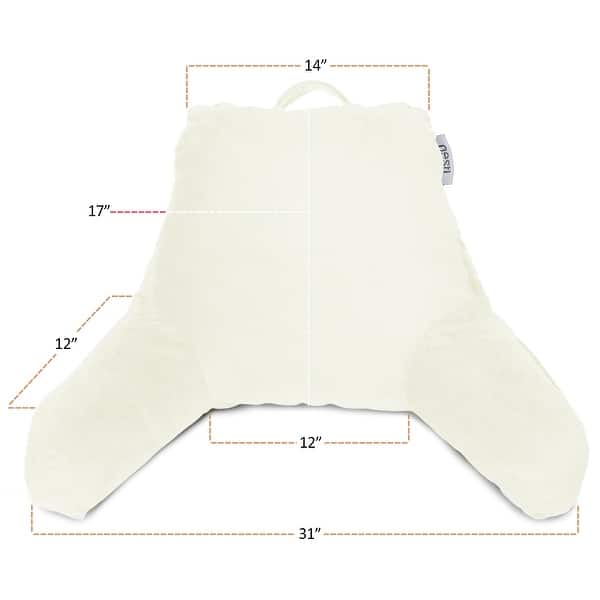 dimension image slide 57 of 62, Nestl Memory Foam Reading Pillow with Backrest, Arms and Pockets