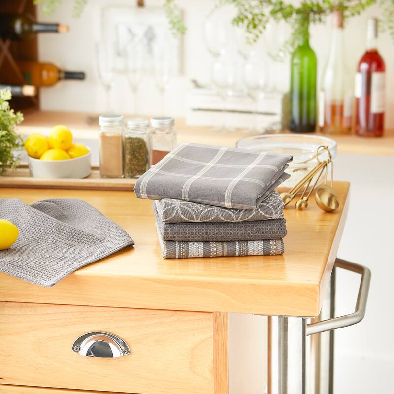 DII Assorted Kitchen Dishtowel & Dishcloths (Set of 5)