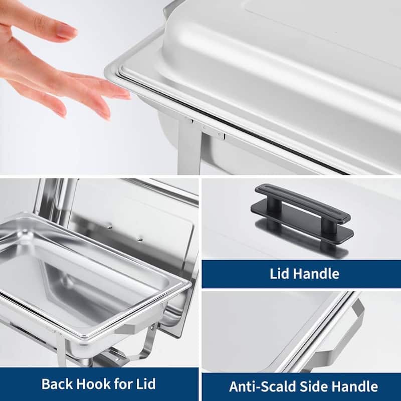 8 Qt Buffet Chafing Dishes and Warmers Sets for Parties Wedding