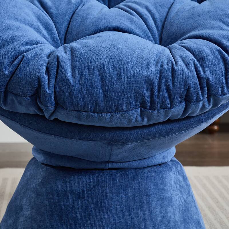 Oversized Swivel Accent Chair, 360-Degree Swivel Barrel Chair, Papasan Chair for Living Room and Bedroom Comfort
