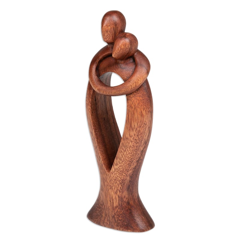 Novica Handmade Valentine Romance Wood Sculpture