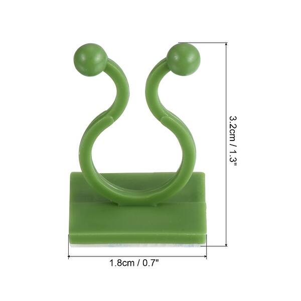 100pcs Plant Clips, Climbing Fixture Sticky Hook Self-Adhesive Clip, Green  - Bed Bath & Beyond - 37683268