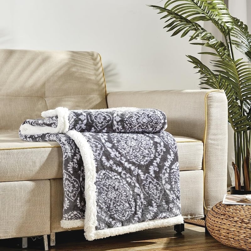 Faith Hope Love Amor Eterno Be Mine Love Collection Valentine's Day Throw Blanket (50" x 60") with Sherpa Backing - Gracey - N/A - Throw