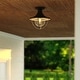 preview thumbnail 3 of 7, Vaxcel Lighting T0780 Dunlap 10" Wide Semi-Flush Globe Outdoor Ceiling