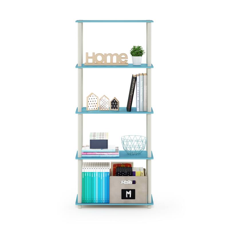 Furinno Turn-N-Tube 5-tier Multipurpose Display Rack Shelf - Light Blue