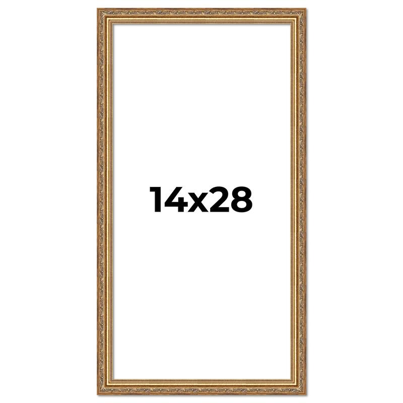 14x28 Frame Red Solid Wood Picture Frame Width 1.75 Inches | Interior Frame Depth 1 13/16 Inches