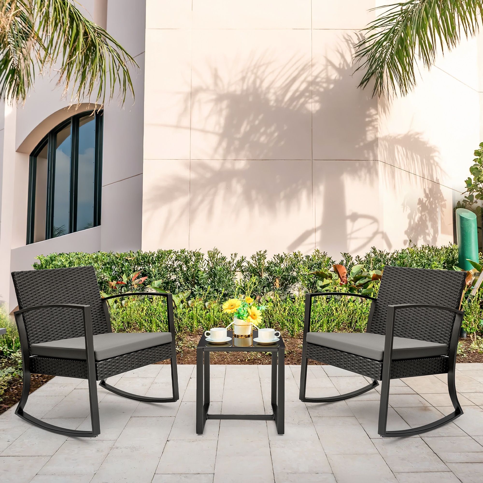 Madison padded rocking shop bistro set 3pc
