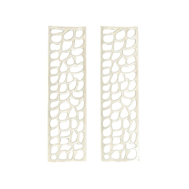 Silver Aluminum Metal Inspired Coral Wall Decor (Set of 2) - Silver or Gold