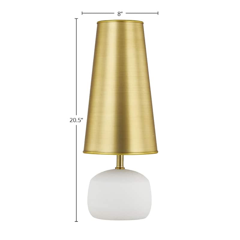 Geraldine 21" Table Lamp with Paper Shade, White (Set of 2)
