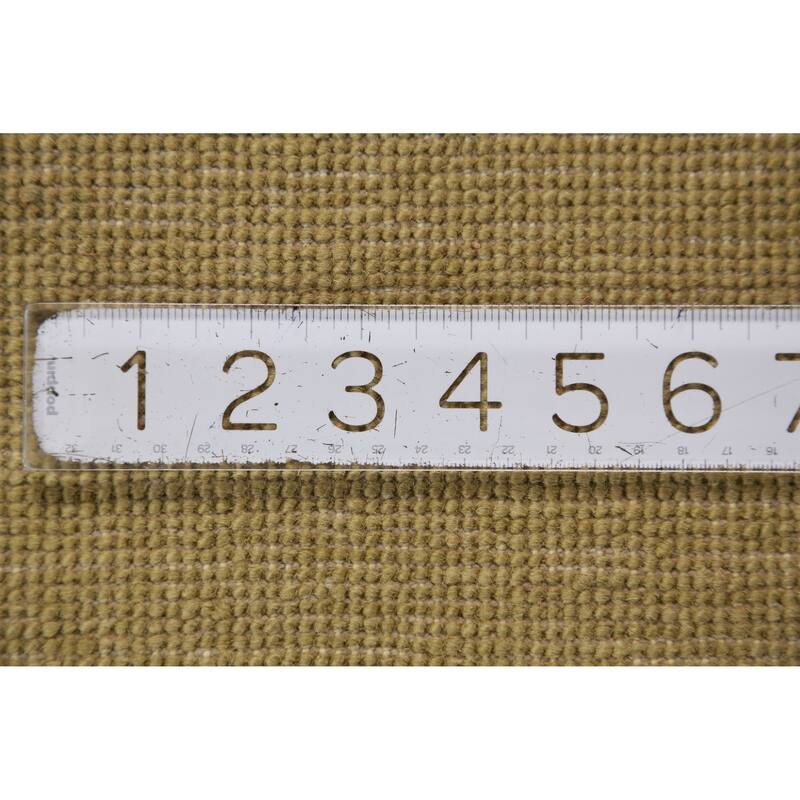 Hand Knotted Oriental 100% Wool Carpet Modern Solid Green Gabbeh Area Rug - 14' 0'' X 9' 11''