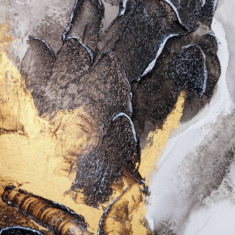 Opulent Petals, Hand Painted Canvas, unframed 20" x 60"