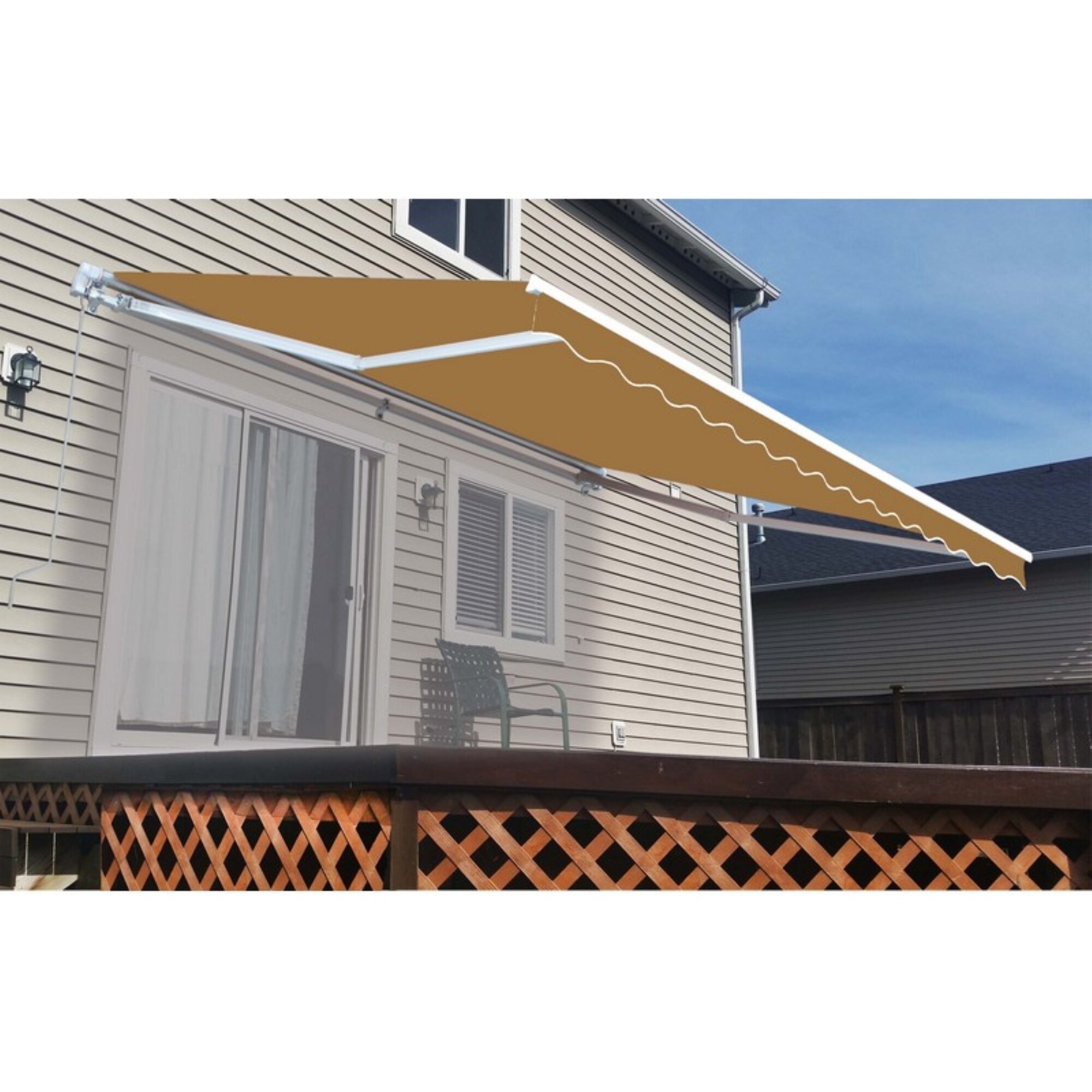 Aleko Replacement Fabric For Retractable Awning 10x8 Ft More Options On Sale Overstock 21827564